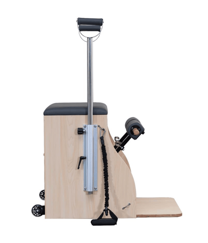 Wunda Chair for clinical pilates – compact equipment with adjustable resistance for strength and rehab